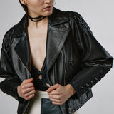 QUILTED SLEEVE LOVE 25 MOTO JACKET