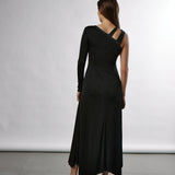 PATENT LEATHER PATCHWORK GOWN