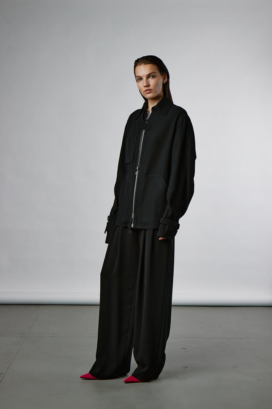 WIDE LEG PANTS WITH PLEATS
