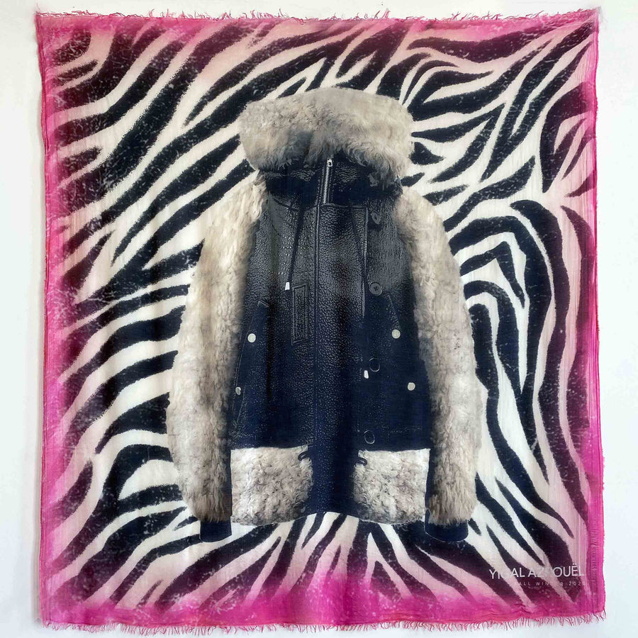 Silk Modal Zebra Motif Scarf